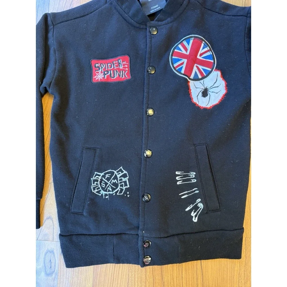 BoxLunch Spiderman Across the Spider Verse Punk Icons Youth Bomber Jacket Medium